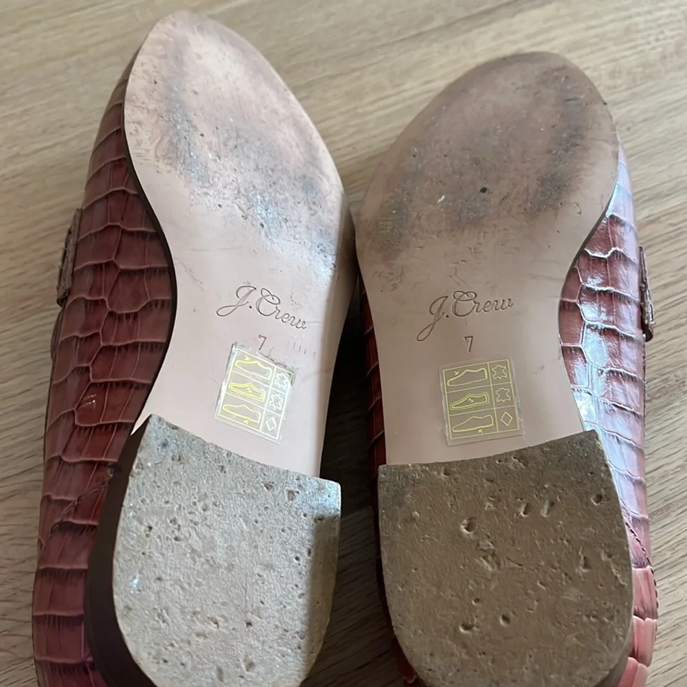 J Crew Croc style loafers 7 - Picture 4 of 4